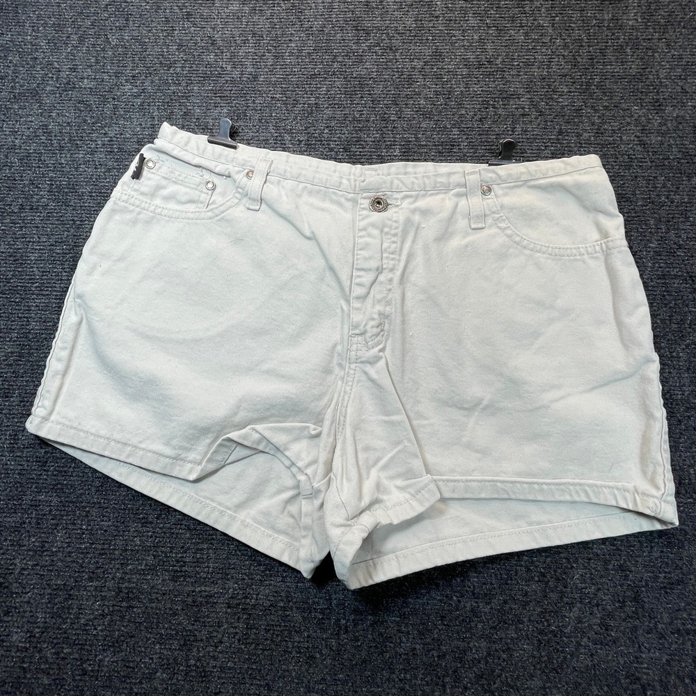 Hydraulic Y2K Denim Shorts Women 13/14 White 90s Skater Retro Summer Cotton